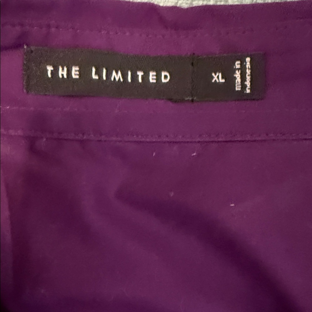 The Limited Deep Purple Women's Button-Down Shirt - Picture 2 of 4